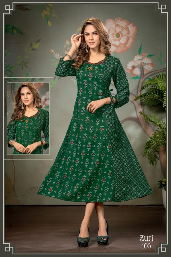 Trendy zuri Rayon Designer Exclusive Kurti Collection